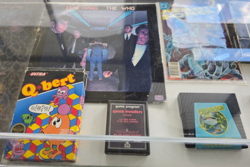 Display case with Q*Bert