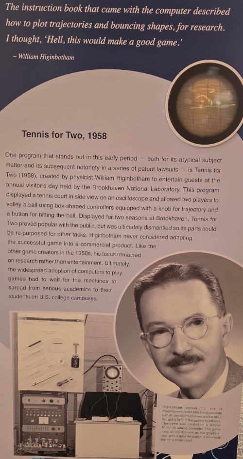 History of games - Tennis for two