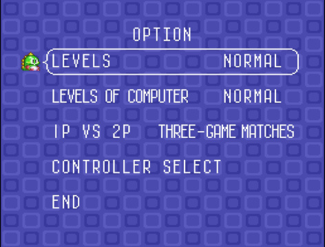 Bust-A-Move: Default options
