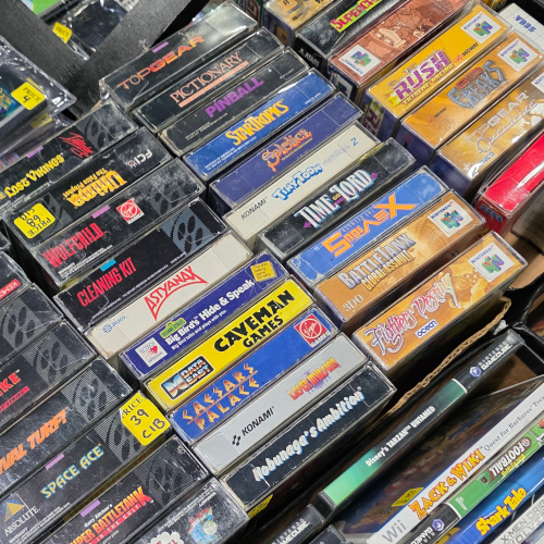Boxed NES games