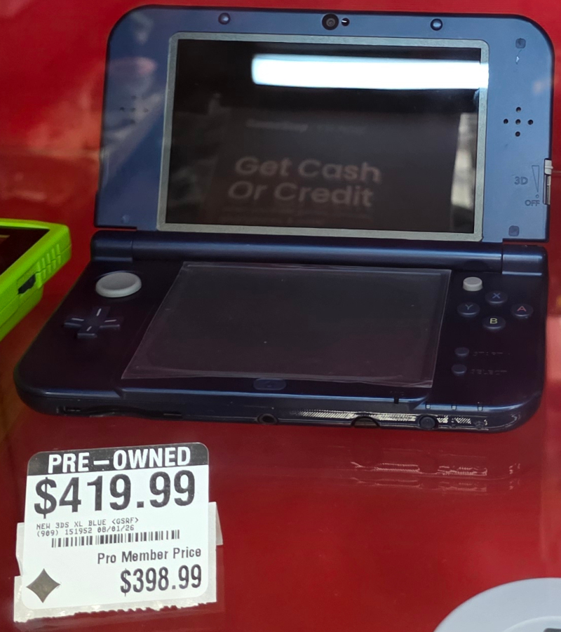 Overpriced Nintendo 3DS XL