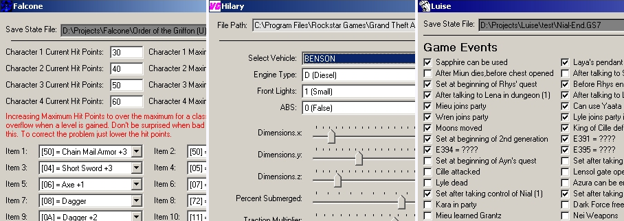 The three Visual Basic 6 editors