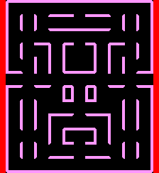 Super Pac-Man - maze with middle section compressed