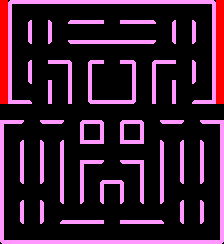 Super Pac-Man - maze with top half compressed