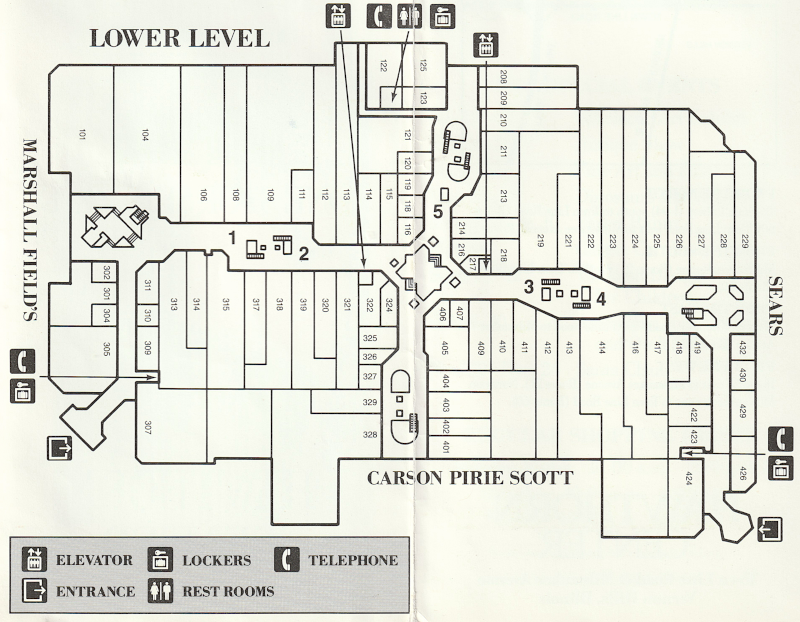 1993 Hawthorn Mall Directory - lower floor