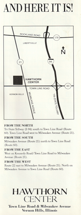 1993 Hawthorn Mall Directory - map